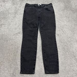 PAIGE Verdugo Ankle Skinny Crow Stretch Mid Rise Denim Jeans Womens 31 Black